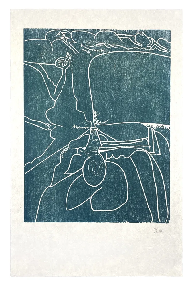 Xilogravura Müller - 13 FOIS ELLE ET MOI - LANGUE