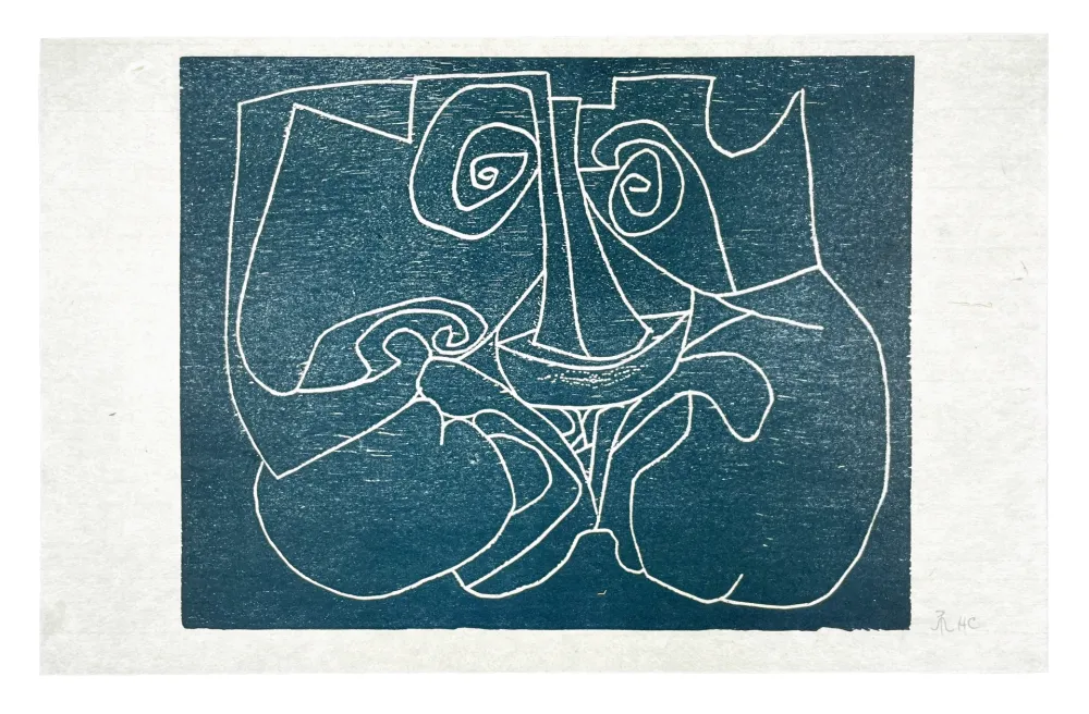 Xilogravura Müller - 13 FOIS ELLE ET MOI - MASQUE I