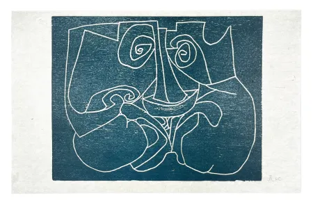 Xilogravura Müller - 13 FOIS ELLE ET MOI - MASQUE I