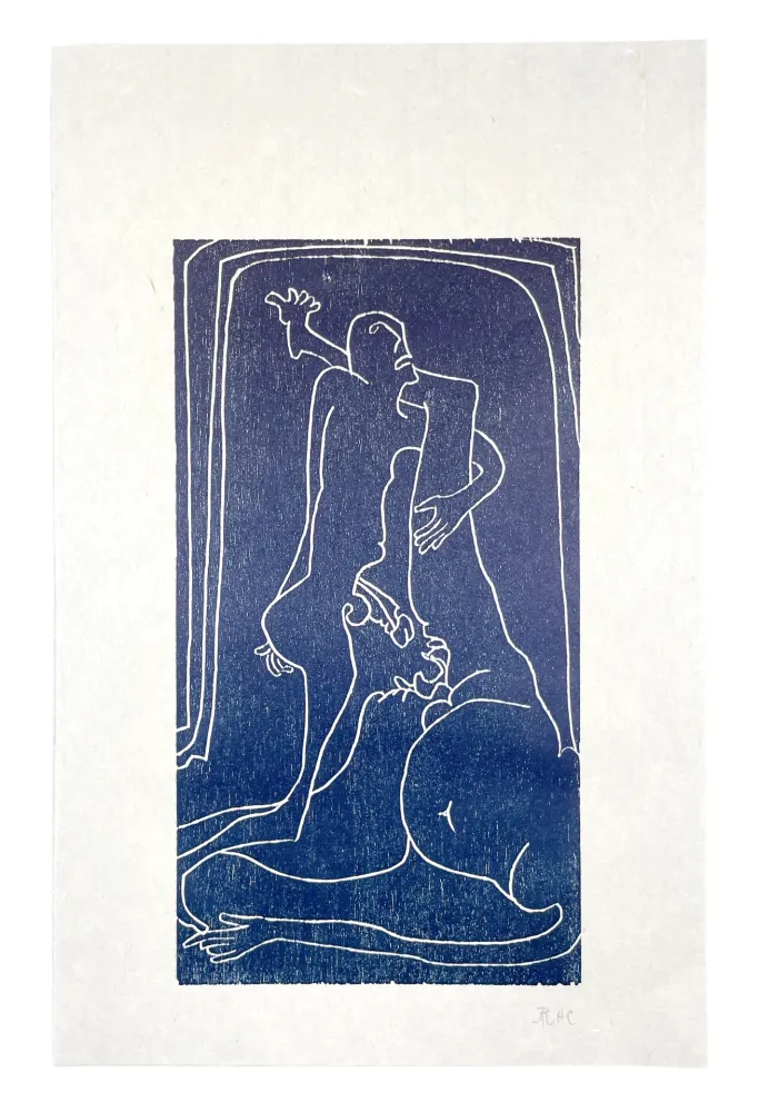 Xilogravura Müller - 13 FOIS ELLE ET MOI - TOMBE