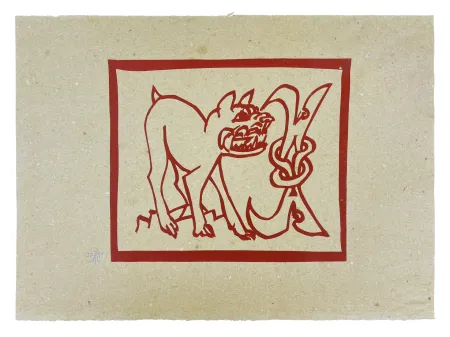 Xilogravura Müller - CERBÈRE