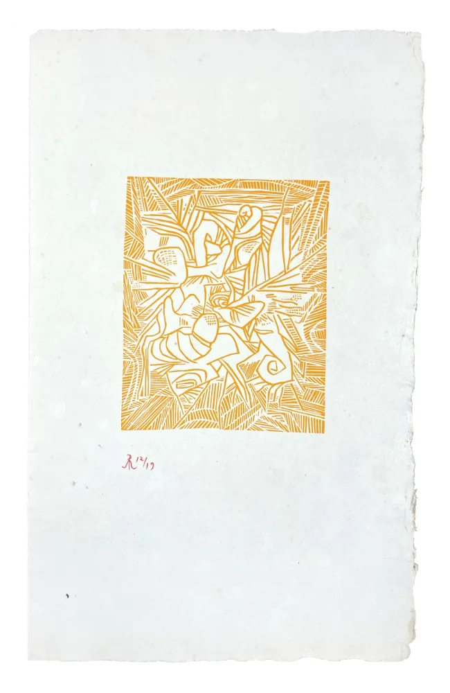 Xilogravura Müller - LES MORILLES (ESQUISSE XVIII)