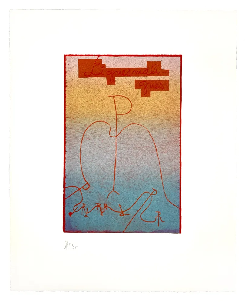 Xilogravura Müller - LIGNES MALIGNES - TITRE