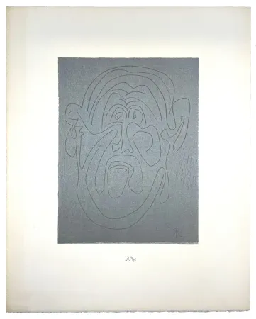 Xilogravura Müller - VISAGE VIII (LUI) (b)