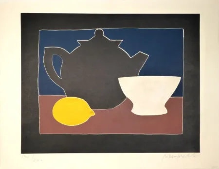 Água-Tinta Mumprecht - Théière, bol et citron