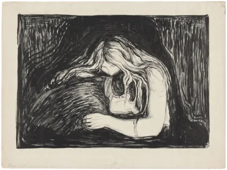 Litografia Munch - Vampire II