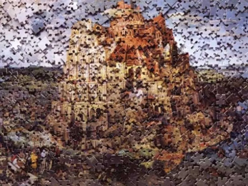 Múltiplo Muniz - The Tower of Babel, after Pieter Breugal 