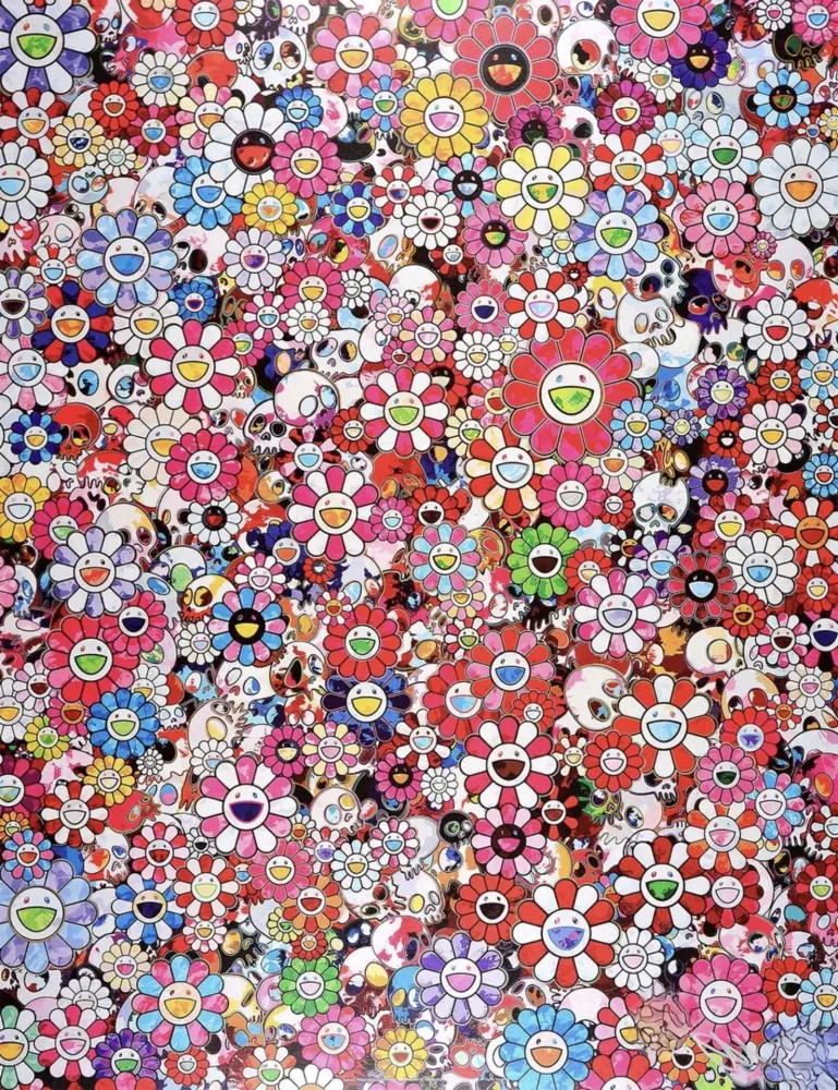 Litografia Murakami - Dazzling circus: Embrace peace and darkness within thy heart