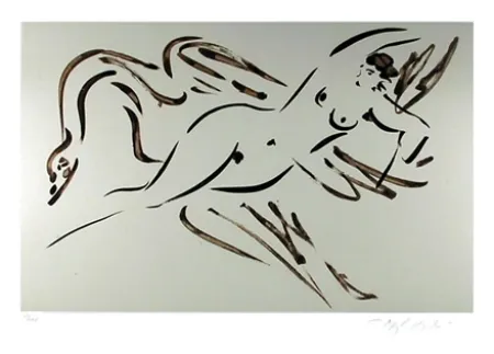 Gravura Nakian - Leda and the Swan - 2