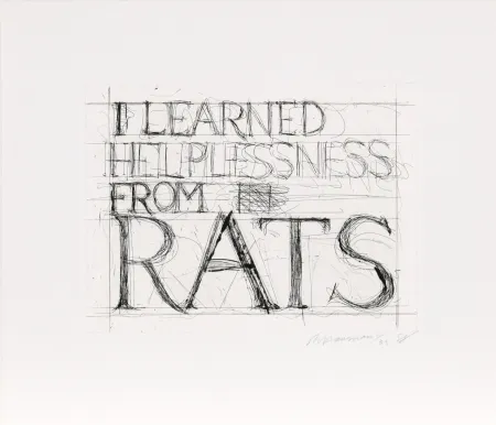 Água-Forte Nauman - I Learned Helplessness from Rats