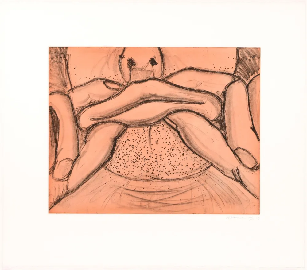 Água-Forte Nauman - Soft Ground Etching - Coral