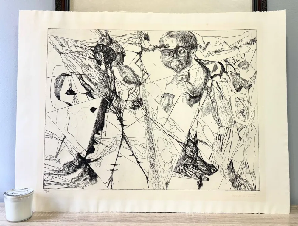 Gravura Neizvestny - To Ivan Petrovich Pavlov, Dedicated (Hommage aux Prix Nobel)