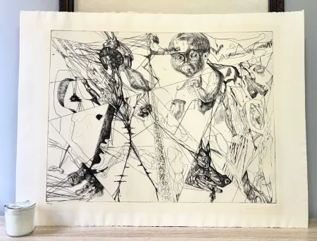 Gravura Neizvestny - To Ivan Petrovich Pavlov, Dedicated (Hommage aux Prix Nobel)