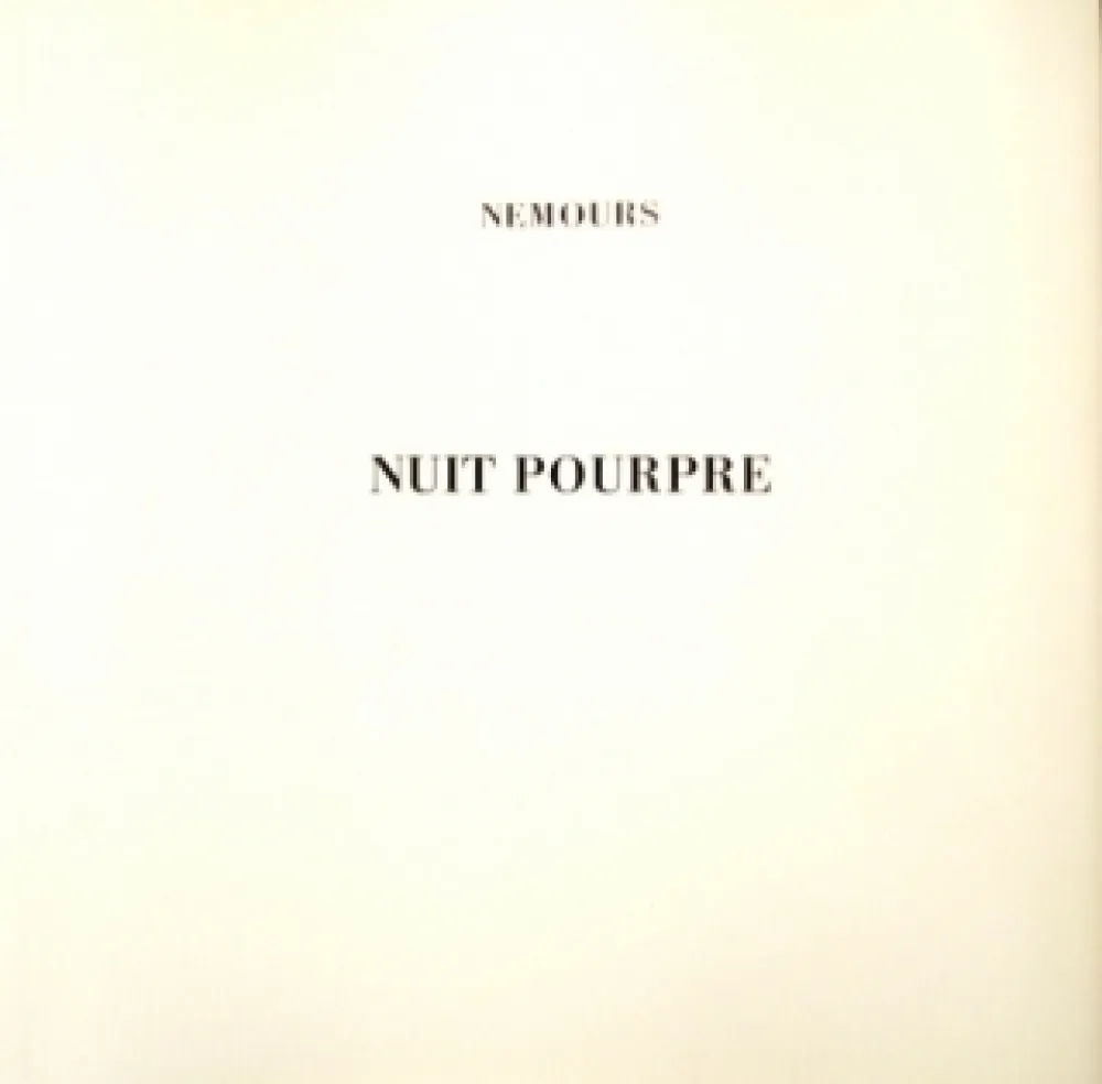 Livro Ilustrado Nemours - Nuit Pourpre