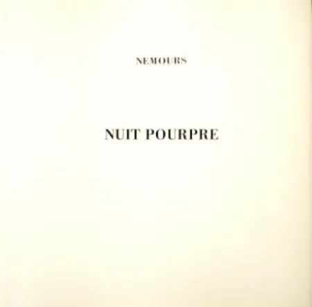 Livro Ilustrado Nemours - Nuit Pourpre