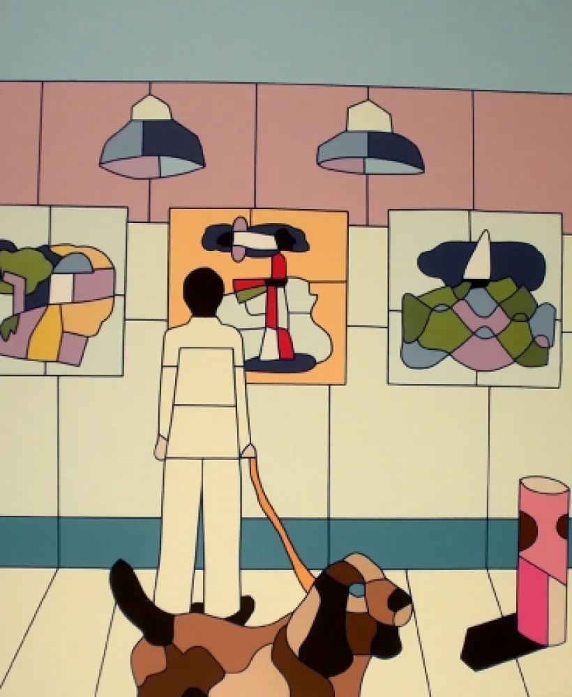 Litografia Nespolo - Composizione 