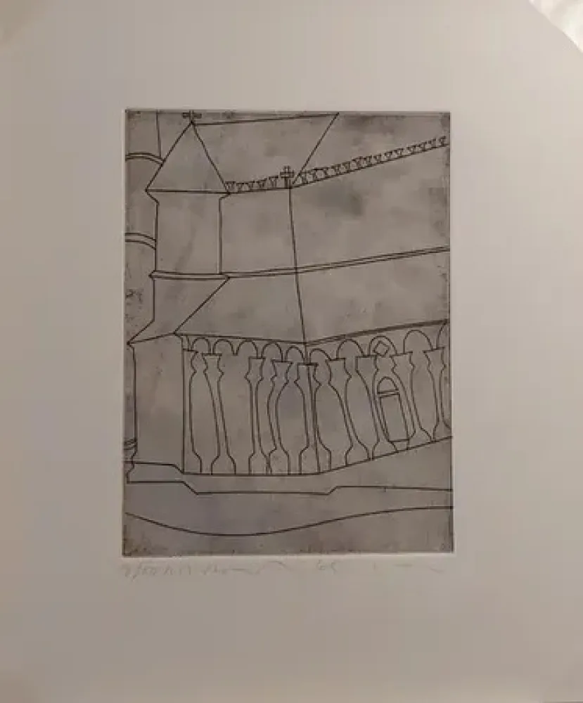 Gravura Nicholson - FRAGMENT OF TUSCAN CATHEDRAL  (1966)