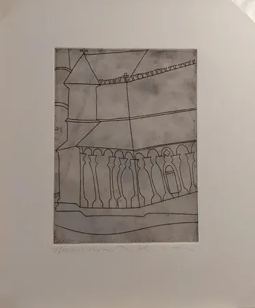 Gravura Nicholson - FRAGMENT OF TUSCAN CATHEDRAL  (1966)