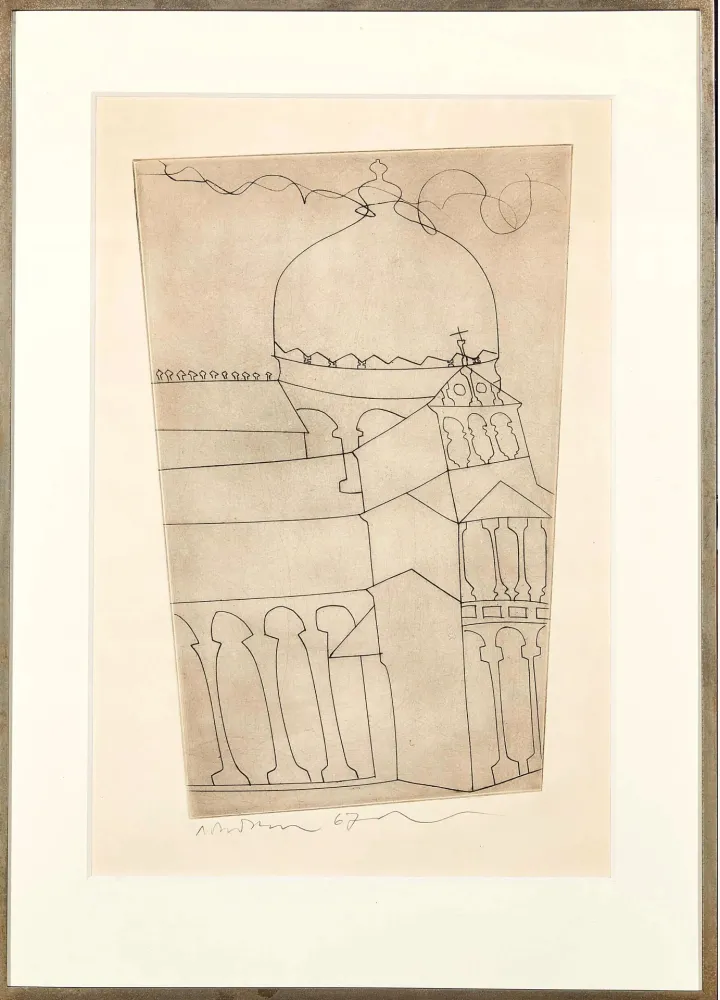 Água-Forte Nicholson - Pisa (Vertical)