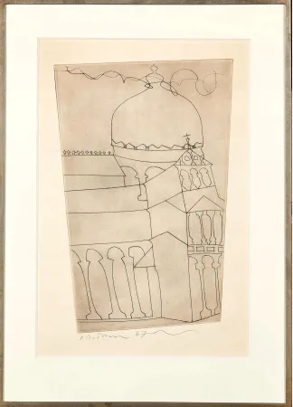 Água-Forte Nicholson - Pisa (Vertical)