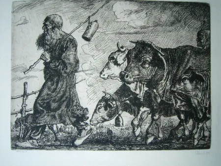 Gravura Nicklas - Alter Hirte