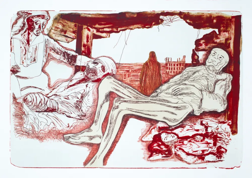 Litografia Nørgaard - La guerre III