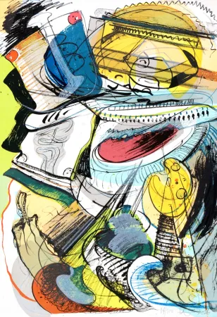 Litografia Nørgard - Leaving civilisation 2