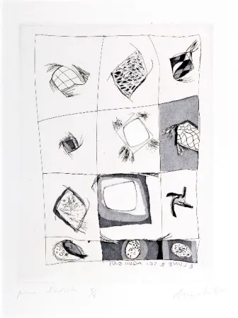 Água-Forte Novelli - 3 lune e sei aquiloni