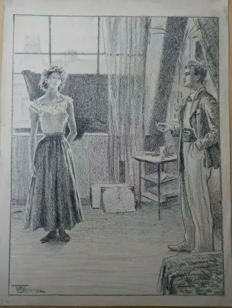 Sem Técnica Oertel - Maler und Modell / Artist and Model