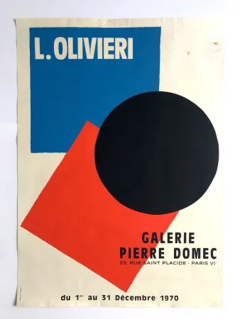 Cartaz Olivieri - Galerie Pierre Domec
