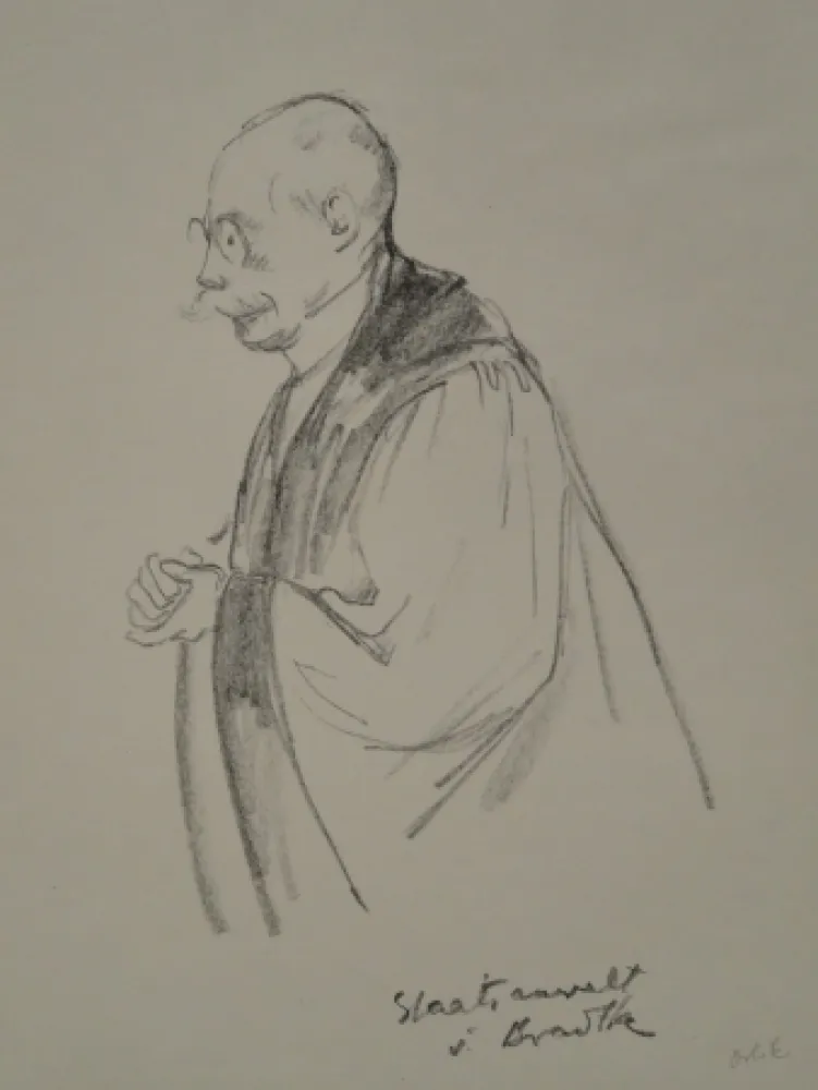 Litografia Orlik - Aus dem Reigen-Process 1921