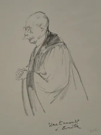 Litografia Orlik - Aus dem Reigen-Process 1921