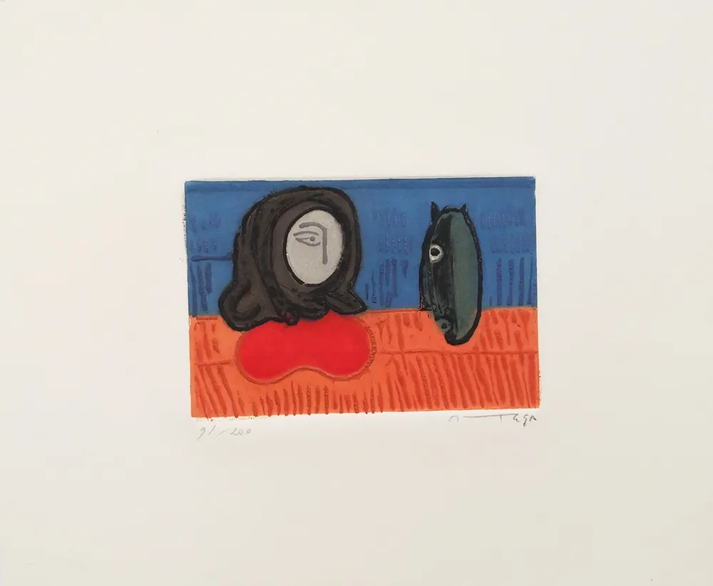 Água-Forte Ortega - Figura con cavallo