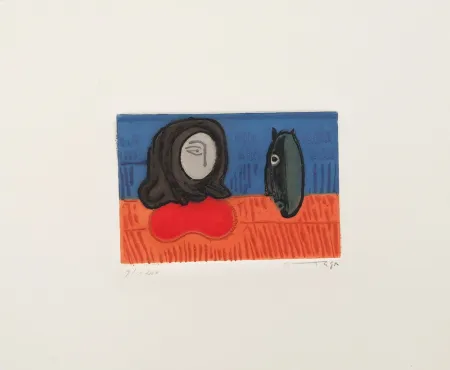 Água-Forte Ortega - Figura con cavallo