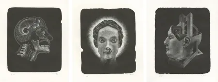 Litografia Ott - Die Heilige (La sainte) - Triptyque