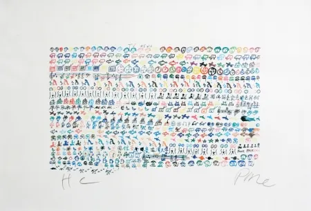 Litografia Paik - TV news