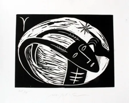 Linogravura Paladino - Ariete