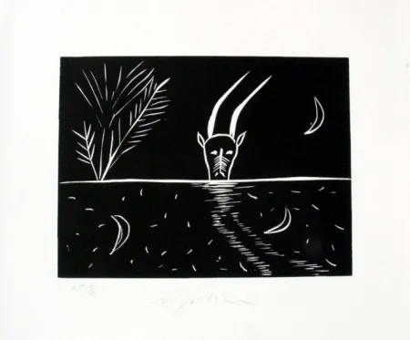 Linogravura Paladino - Capricorno