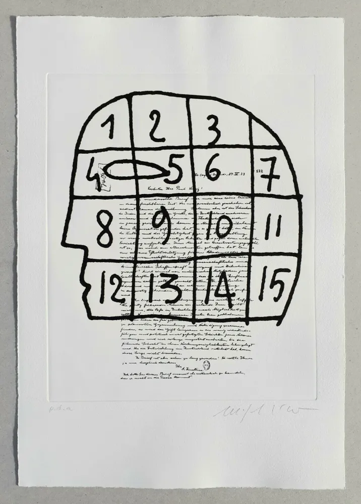 Linogravura Paladino - Cher monsieur Einstein (tav. 3)