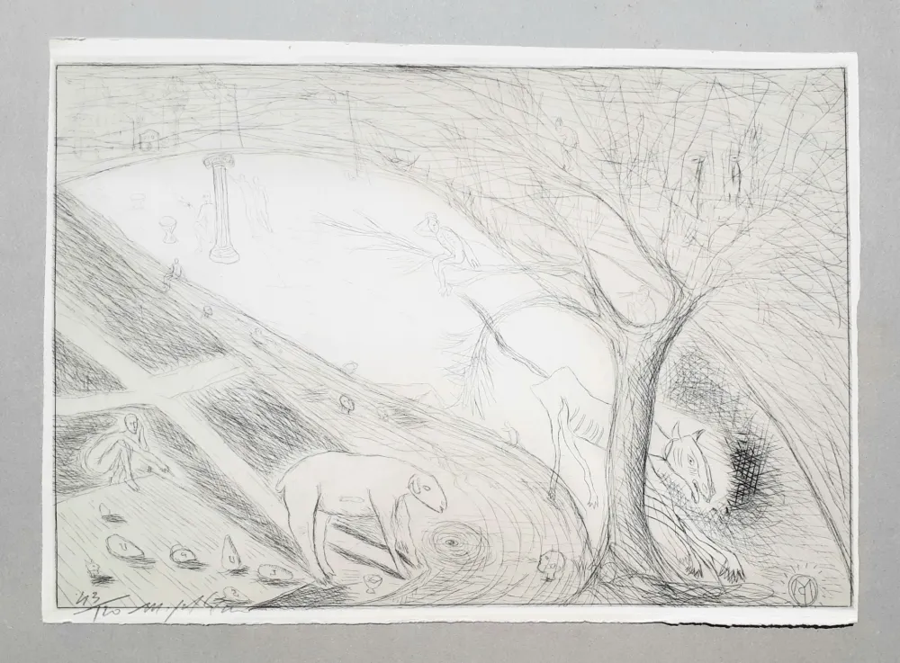 Gravura Paladino - Il lupo e l'agnello