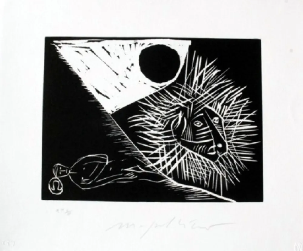 Linogravura Paladino - Leone