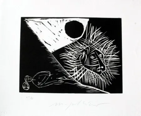 Linogravura Paladino - Leone