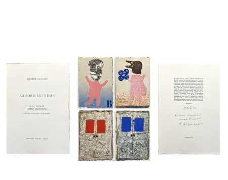 Livro Ilustrado Papart - AU BORD EXTRÊME. Quatre gravures signées de Max Papart et James Coignard (1983)