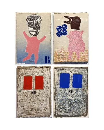 Livro Ilustrado Papart - AU BORD EXTRÊME. Quatre gravures signées de Max Papart et James Coignard. Avec suite supplémentaire signée (1983)