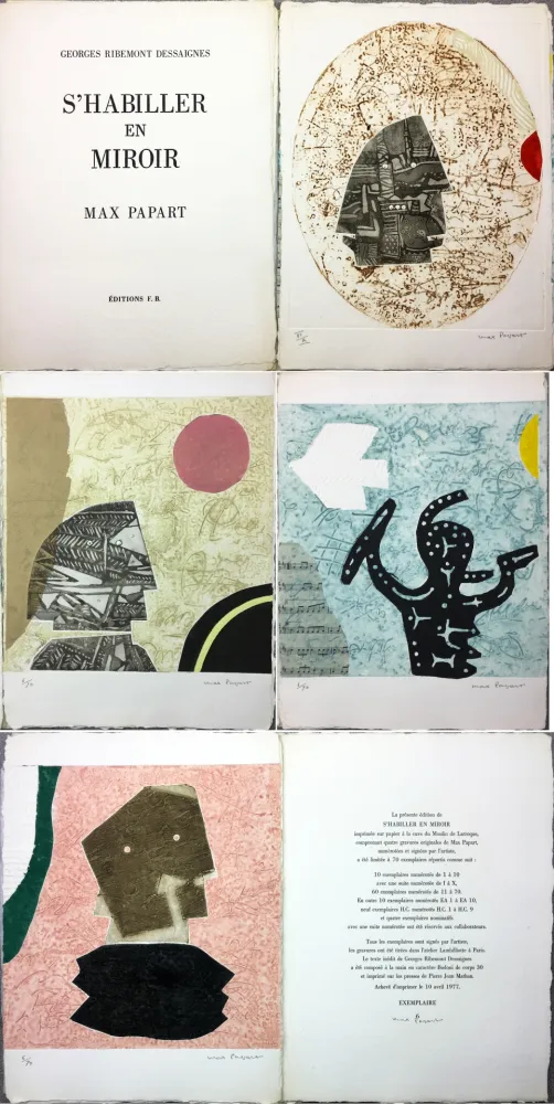 Livro Ilustrado Papart - G. Ribement Dessaigne : S 'HABILLER EN MIROIR (1977)