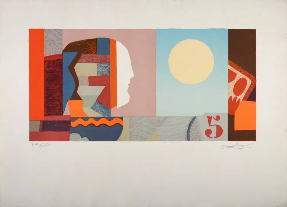 Litografia Papart - Profil au 5, 1978 - Hand-signed!