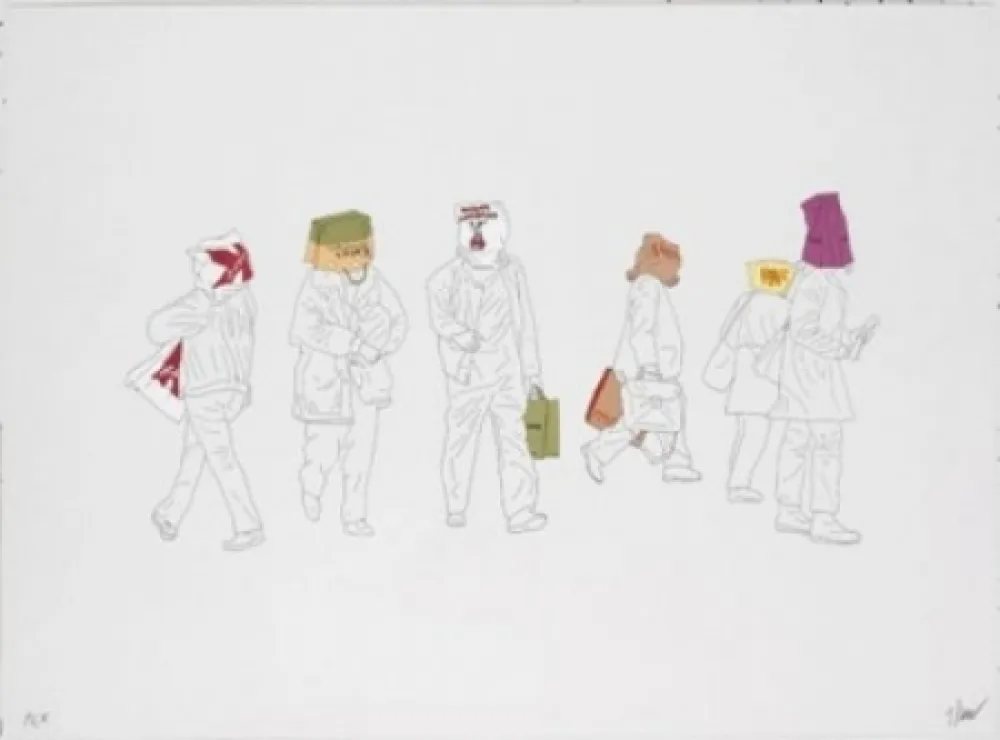 Litografia Partegas - Shopping Heads