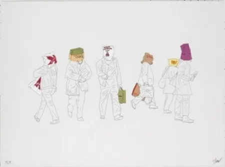 Litografia Partegas - Shopping Heads