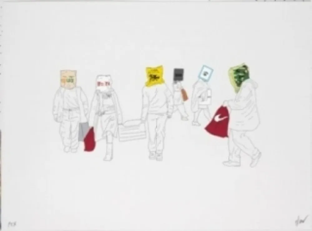 Litografia Partegas - Shopping Heads