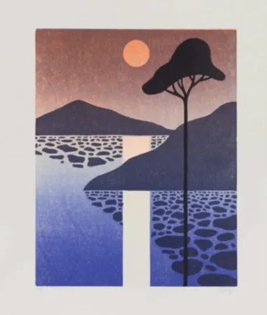 Xilogravura Party - Sunset